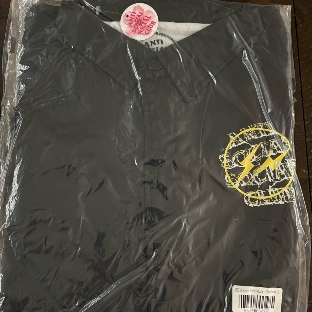 Anti Social Social Club Black Jacket with Yellow Emblem